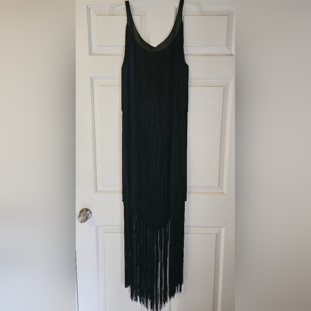 Haute Hippie Fringe Navy Dress